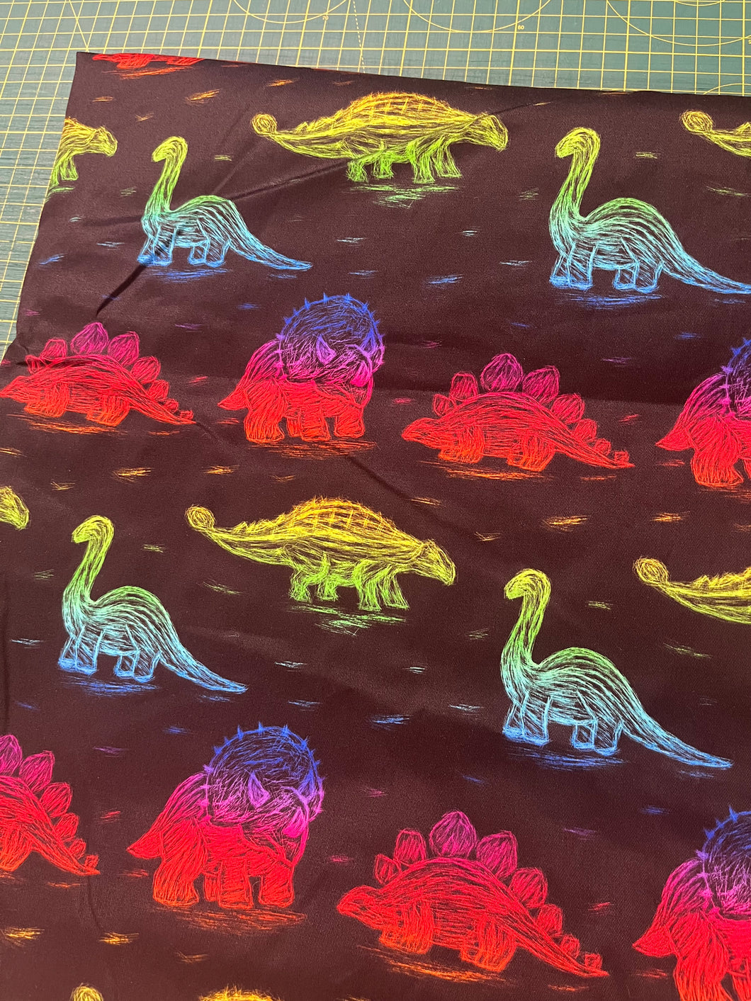 1m Sketch Dino Cotton Woven