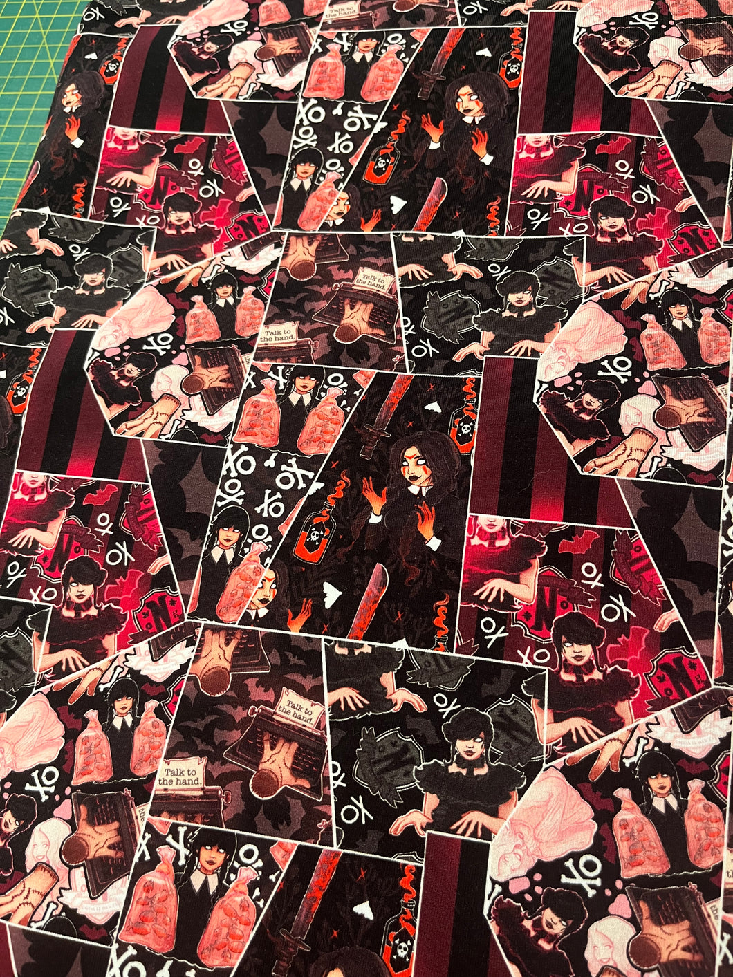 1m Wednesday Collage Cotton Lycra