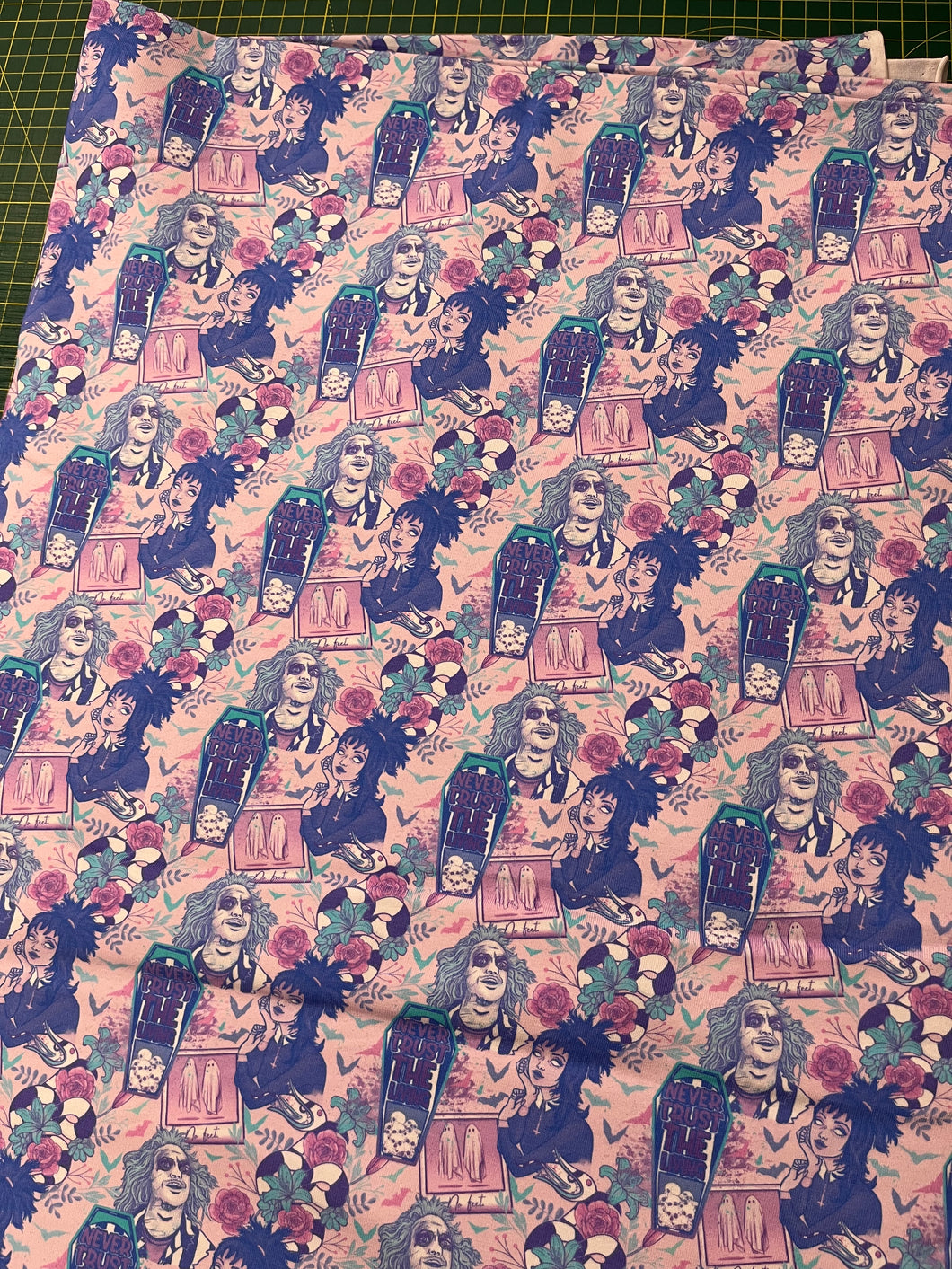 1m Neon Beetle Cotton Lycra