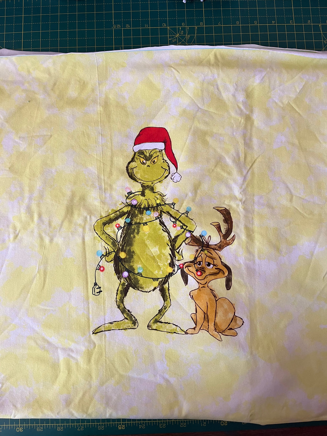 Grinchmas Child Panels Cotton Lycra 50x50cm