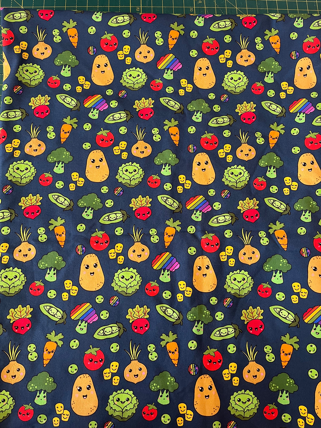 55cm Rainbow Veggies Cotton Lycra