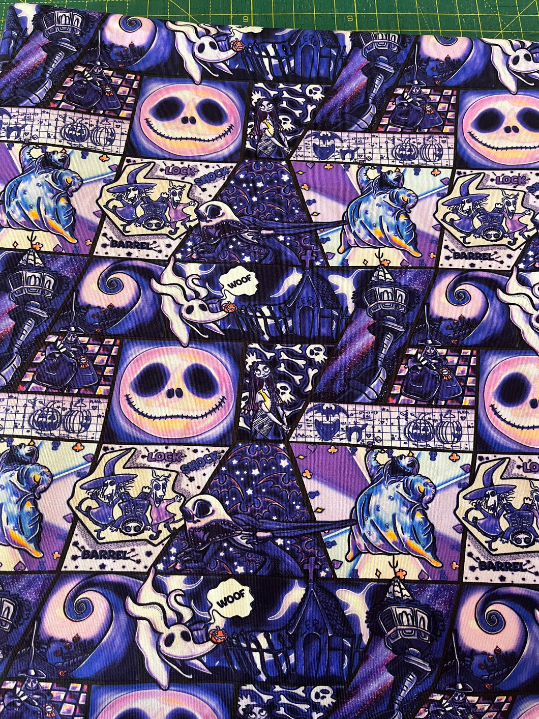 75cm NBC Collage Purple Cotton Lycra
