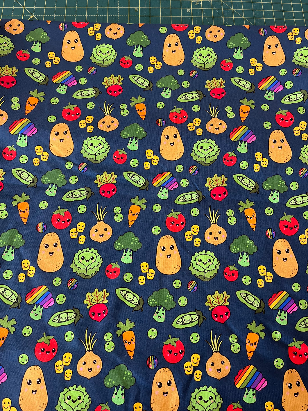75cm Rainbow Veggies Cotton Lycra