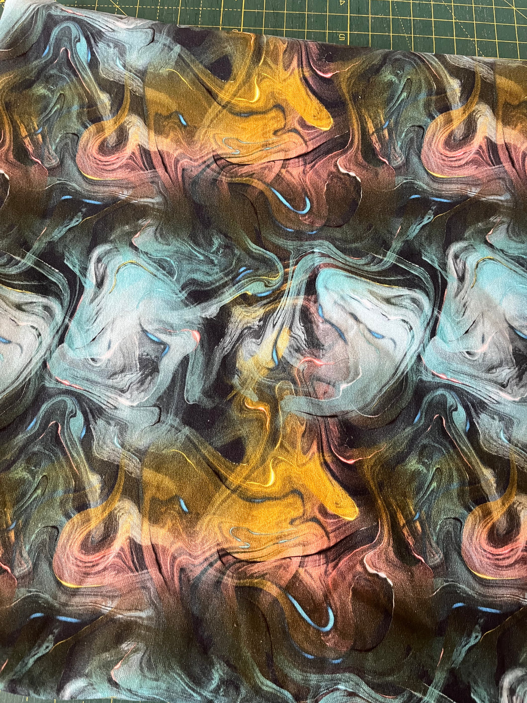 50cm Marble Smoke French Terry