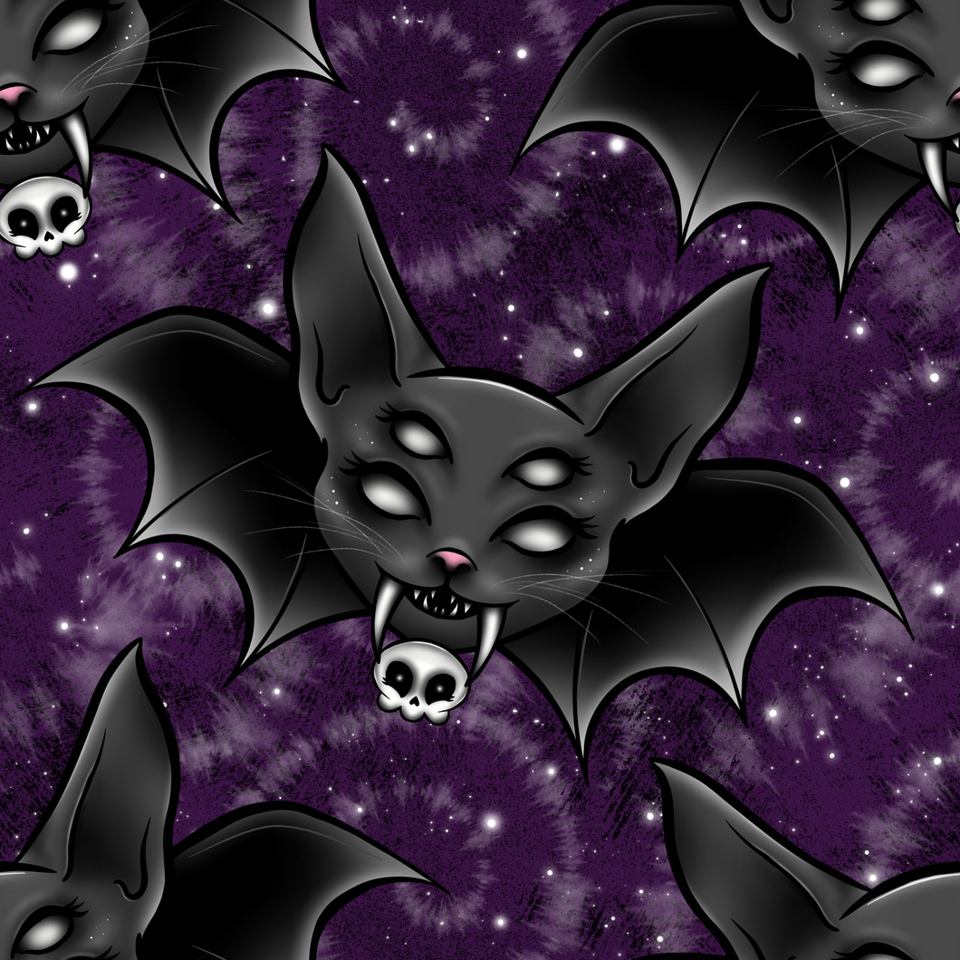 Bat Cat Purple